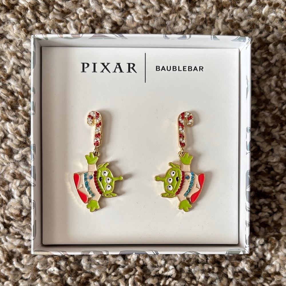 Disney Pixar x Baublebar | Toy Story Little Green Men Dangle Christmas Earrings